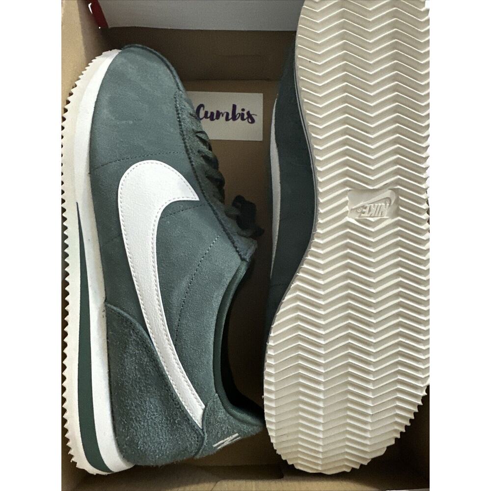 Nike Men's Suede Athletic Sneakers in Teal and White - Picture 10 of 12